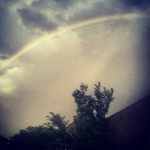 Off Color Brewing Opened its doors to the public and suddenly a rainbow appeared in the sky.