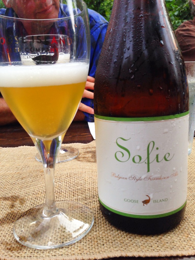 Goose island's Sofie uses Amarillo hops grown on Elk Mountain Farm