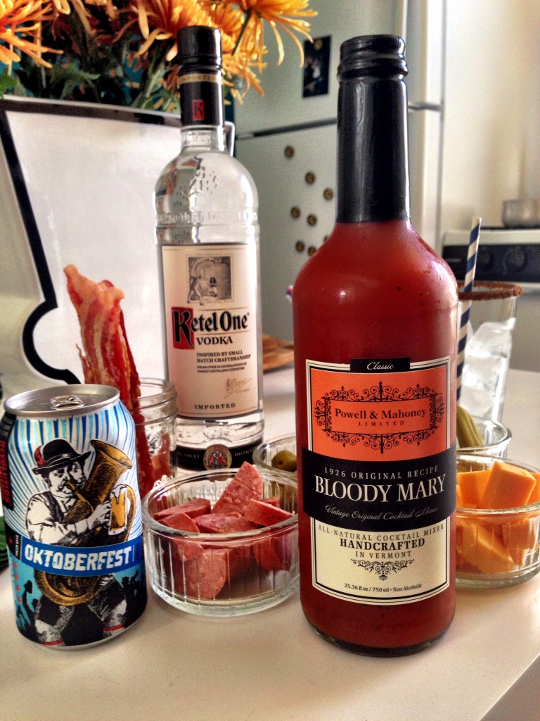 Powell & Mahoney's Bloody Mary Mix and Revolution's Oktoberfest. A winning Sunday combo