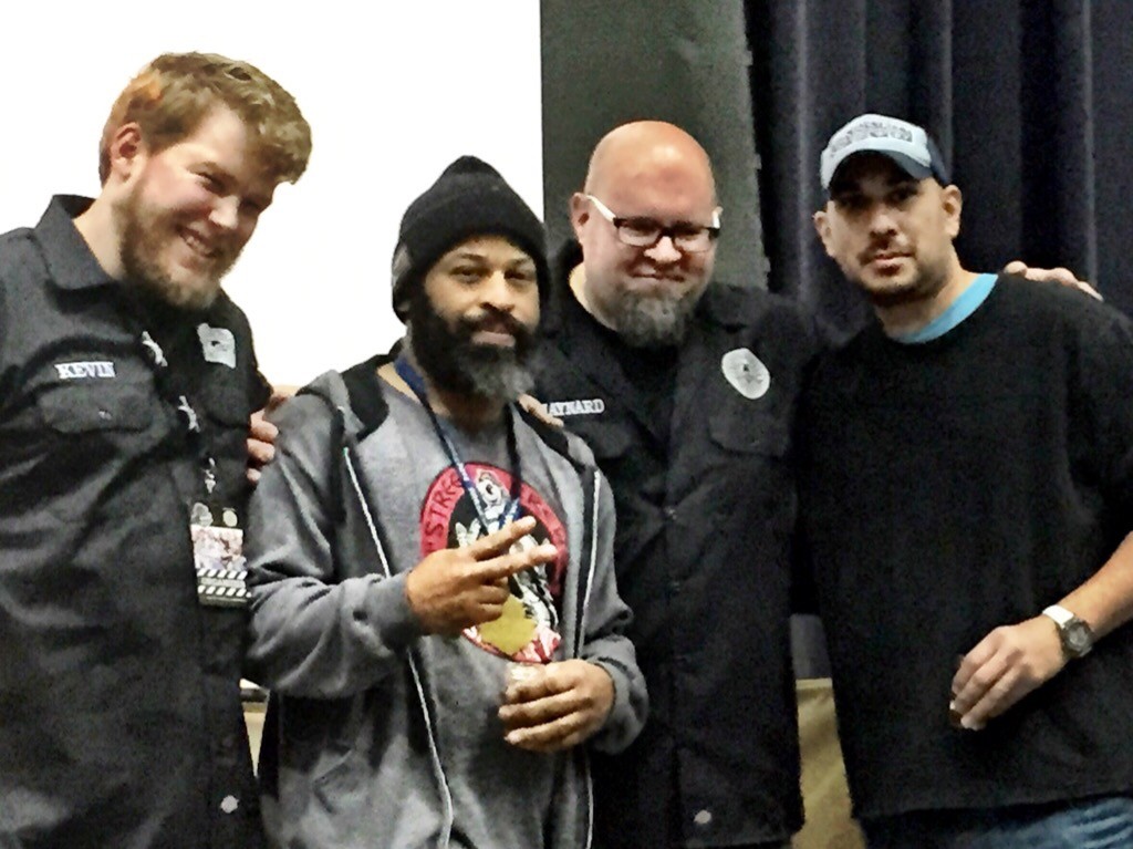 Drew Fox + Richard Mendoza (hats) execepting Gold for the 18th Street/ Penrose collab Sour 18 at FOBAB