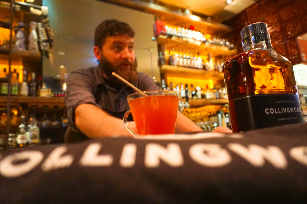 Bottlefork Head Bartender, Adam Kamin with Collingwood Whiskey