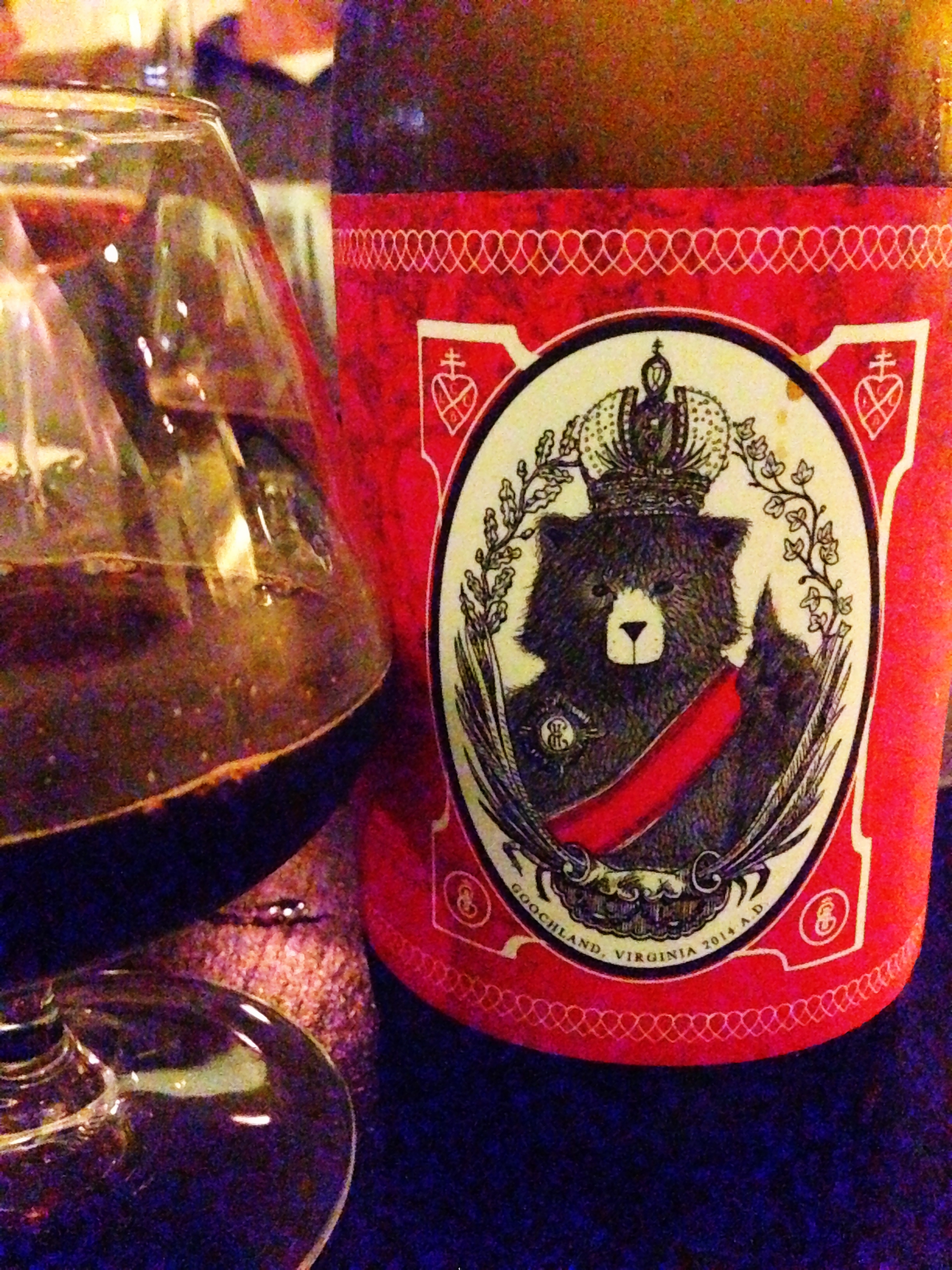 Lickinghole Creek Brewing Enlightened Despot Russian Imperial Stout with 10 diff malts, aged for 100 days in 15 Year Old Wheat Bourbon Barrels   