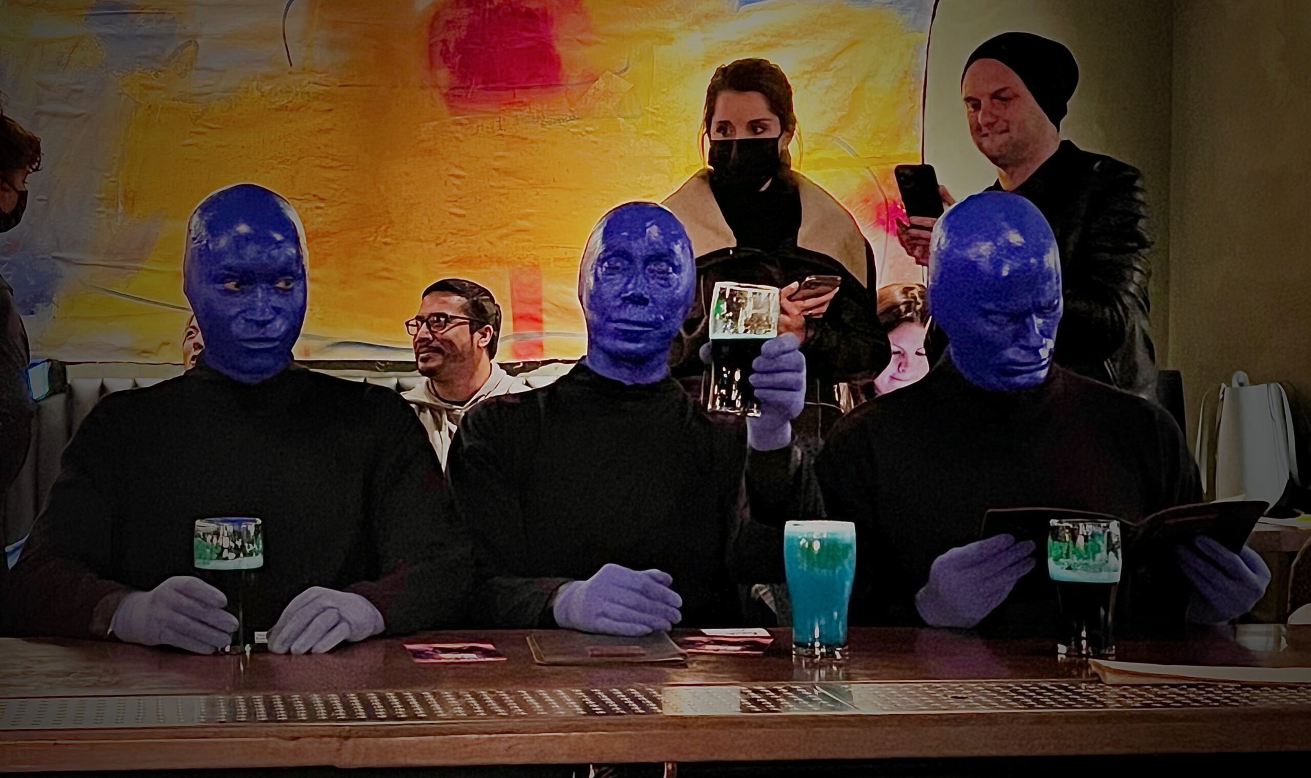 Happy 20th Anniversary, Blue Man Group!  Blue man group, Blue man, Feeling  blue